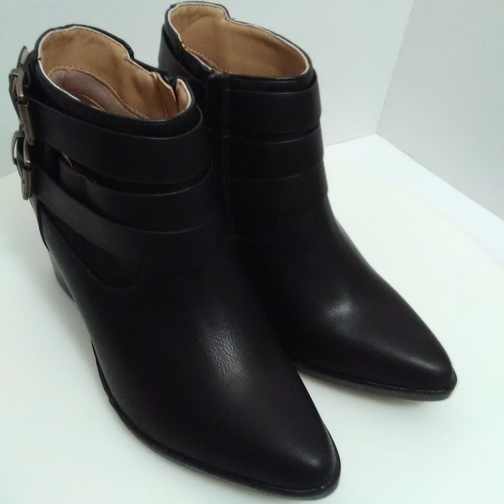 LovMark Black Block Heeled Booties 7.5 Moto - Picture 6 of 15